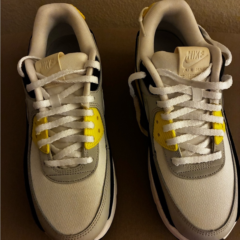 Nike Air Max White and Yellow with Black Accents - Picture 2 of 6